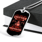 Forever Being A Firefighter Gift Stainless Steel or 18k Gold Dog Tag 24" Chain-Express Your Love Gifts
