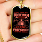 Forever Being A Firefighter Gift Stainless Steel or 18k Gold Dog Tag 24" Chain-Express Your Love Gifts