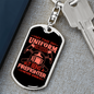 Forever Being A Firefighter Keychain Stainless Steel or 18k Gold Dog Tag Keyring-Express Your Love Gifts