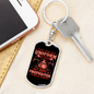 Forever Being A Firefighter Keychain Stainless Steel or 18k Gold Dog Tag Keyring-Express Your Love Gifts
