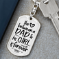 Forever Love Daughter To Dad Keychain Stainless Steel or 18k Gold Dog Tag Keyring-Express Your Love Gifts