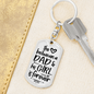 Forever Love Daughter To Dad Keychain Stainless Steel or 18k Gold Dog Tag Keyring-Express Your Love Gifts