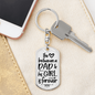Forever Love Daughter To Dad Keychain Stainless Steel or 18k Gold Dog Tag Keyring-Express Your Love Gifts