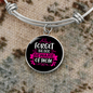 Forget Dog BewAre of Mom Bracelet Stainless Steel or 18k Gold Circle Bangle-Express Your Love Gifts