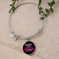 Forget Dog BewAre of Mom Bracelet Stainless Steel or 18k Gold Circle Bangle-Express Your Love Gifts