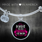 Forget Dog BewAre of Mom Bracelet Stainless Steel or 18k Gold Circle Bangle-Express Your Love Gifts