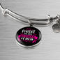 Forget Dog BewAre of Mom Bracelet Stainless Steel or 18k Gold Circle Bangle-Express Your Love Gifts