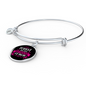 Forget Dog BewAre of Mom Bracelet Stainless Steel or 18k Gold Circle Bangle-Express Your Love Gifts