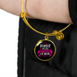 Forget Dog BewAre of Mom Bracelet Stainless Steel or 18k Gold Circle Bangle-Express Your Love Gifts
