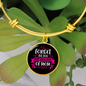 Forget Dog BewAre of Mom Bracelet Stainless Steel or 18k Gold Circle Bangle-Express Your Love Gifts