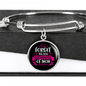 Forget Dog BewAre of Mom Bracelet Stainless Steel or 18k Gold Circle Bangle-Express Your Love Gifts