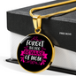 Forget Dog BewAre of Mom Circle Necklace Stainless Steel or 18k Gold 18-22"-Express Your Love Gifts