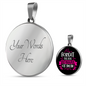 Forget Dog BewAre of Mom Circle Necklace Stainless Steel or 18k Gold 18-22"-Express Your Love Gifts