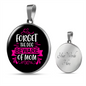 Forget Dog BewAre of Mom Circle Necklace Stainless Steel or 18k Gold 18-22"-Express Your Love Gifts