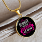 Forget Dog BewAre of Mom Circle Necklace Stainless Steel or 18k Gold 18-22"-Express Your Love Gifts