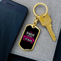 Forget Dog BewAre of Mom Keychain Stainless Steel or 18k Gold Dog Tag Keyring-Express Your Love Gifts