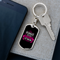 Forget Dog BewAre of Mom Keychain Stainless Steel or 18k Gold Dog Tag Keyring-Express Your Love Gifts