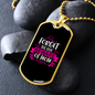 Forget Dog BewAre of Mom Necklace Stainless Steel or 18k Gold Dog Tag 24" Chain-Express Your Love Gifts