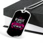 Forget Dog BewAre of Mom Necklace Stainless Steel or 18k Gold Dog Tag 24" Chain-Express Your Love Gifts
