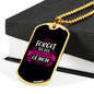 Forget Dog BewAre of Mom Necklace Stainless Steel or 18k Gold Dog Tag 24" Chain-Express Your Love Gifts