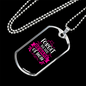 Forget Dog BewAre of Mom Necklace Stainless Steel or 18k Gold Dog Tag 24" Chain-Express Your Love Gifts
