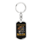 Forget The Bike Biker Keychain Stainless Steel or 18k Gold Dog Tag Keyring-Express Your Love Gifts
