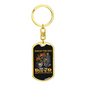 Forget The Bike Biker Keychain Stainless Steel or 18k Gold Dog Tag Keyring-Express Your Love Gifts