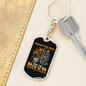 Forget The Bike Biker Keychain Stainless Steel or 18k Gold Dog Tag Keyring-Express Your Love Gifts