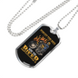 Forget The Bike Biker Necklace Stainless Steel or 18k Gold Dog Tag 24"-Express Your Love Gifts