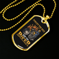 Forget The Bike Biker Necklace Stainless Steel or 18k Gold Dog Tag 24"-Express Your Love Gifts