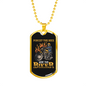Forget The Bike Biker Necklace Stainless Steel or 18k Gold Dog Tag 24"-Express Your Love Gifts