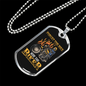 Forget The Bike Biker Necklace Stainless Steel or 18k Gold Dog Tag 24"-Express Your Love Gifts