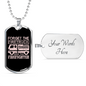 Forget The Firetruck Firefighter Gift Stainless Steel or 18k Gold Dog Tag 24" Chain-Express Your Love Gifts