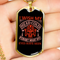 Forget What My Eyes Firefighter Gift Stainless Steel or 18k Gold Dog Tag 24" Chain-Express Your Love Gifts
