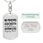 Forgiving Heart Keychain Stainless Steel or 18k Gold Dog Tag Keyring-Express Your Love Gifts