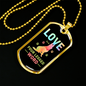 Four Legged Word Colors Necklace Stainless Steel or 18k Gold Dog Tag 24" Chain-Express Your Love Gifts