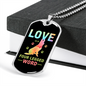 Four Legged Word Colors Necklace Stainless Steel or 18k Gold Dog Tag 24" Chain-Express Your Love Gifts