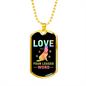 Four Legged Word Colors Necklace Stainless Steel or 18k Gold Dog Tag 24" Chain-Express Your Love Gifts