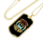 Four Legged Word Necklace Stainless Steel or 18k Gold Dog Tag 24" Chain-Express Your Love Gifts