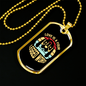 Four Legged Word Necklace Stainless Steel or 18k Gold Dog Tag 24" Chain-Express Your Love Gifts