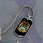 Four Legged Word Necklace Stainless Steel or 18k Gold Dog Tag 24" Chain-Express Your Love Gifts