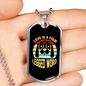 Four Legged Word Necklace Stainless Steel or 18k Gold Dog Tag 24" Chain-Express Your Love Gifts