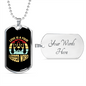 Four Legged Word Necklace Stainless Steel or 18k Gold Dog Tag 24" Chain-Express Your Love Gifts