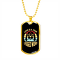 Four Legged Word Necklace Stainless Steel or 18k Gold Dog Tag 24" Chain-Express Your Love Gifts