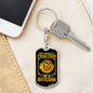 Fraction of a Bitcoin Crypto Keychain Stainless Steel or 18k Gold Dog Tag Keyring-Express Your Love Gifts
