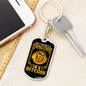 Fraction of a Bitcoin Crypto Keychain Stainless Steel or 18k Gold Dog Tag Keyring-Express Your Love Gifts
