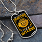 Fraction of a Bitcoin Crypto Necklace Stainless Steel or 18k Gold Dog Tag 24" Chain-Express Your Love Gifts