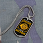 Fraction of a Bitcoin Crypto Necklace Stainless Steel or 18k Gold Dog Tag 24" Chain-Express Your Love Gifts