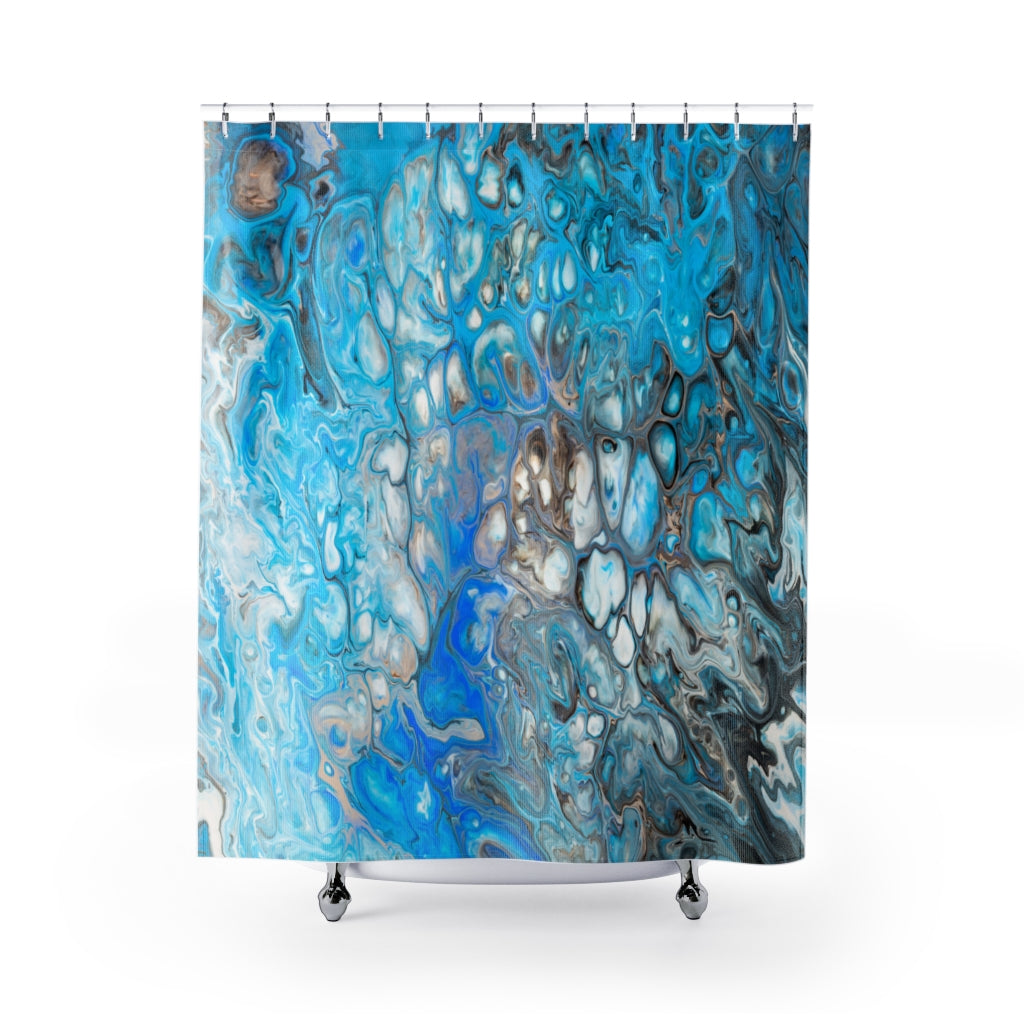 Fragment Arcylic Painting Stylish Design 71" x 74" Elegant Waterproof Shower Curtain for a Spa-like Bathroom Paradise Exceptional Craftsmanship-Express Your Love Gifts