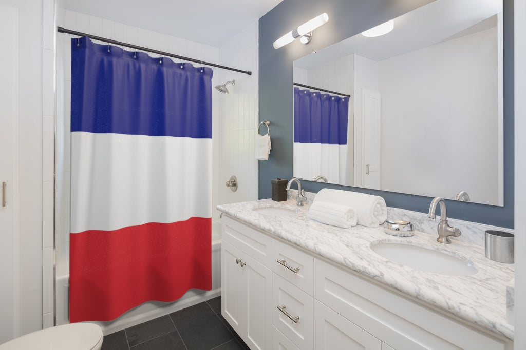 France Flag Stylish Design 71" x 74" Elegant Waterproof Shower Curtain for a Spa-like Bathroom Paradise Exceptional Craftsmanship-Express Your Love Gifts